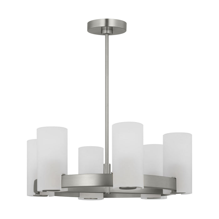 Myhouse Lighting Visual Comfort Studio - DJC1156BS - Six Light Chandelier - Rhode - Brushed Steel