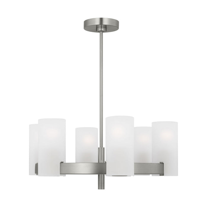 Myhouse Lighting Visual Comfort Studio - DJC1156BS - Six Light Chandelier - Rhode - Brushed Steel