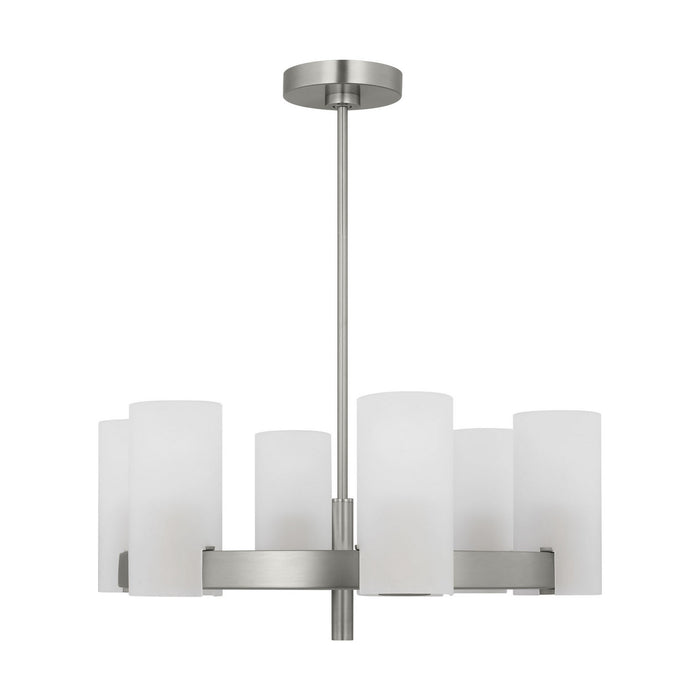 Myhouse Lighting Visual Comfort Studio - DJC1156BS - Six Light Chandelier - Rhode - Brushed Steel