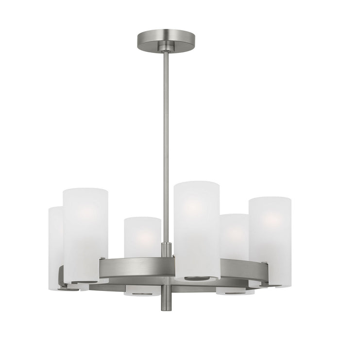 Myhouse Lighting Visual Comfort Studio - DJC1156BS - Six Light Chandelier - Rhode - Brushed Steel