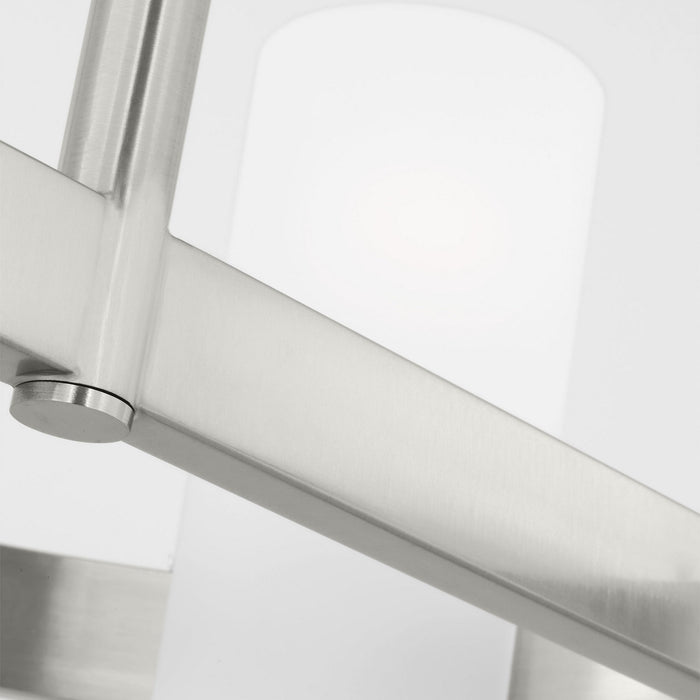 Myhouse Lighting Visual Comfort Studio - DJC1156BS - Six Light Chandelier - Rhode - Brushed Steel