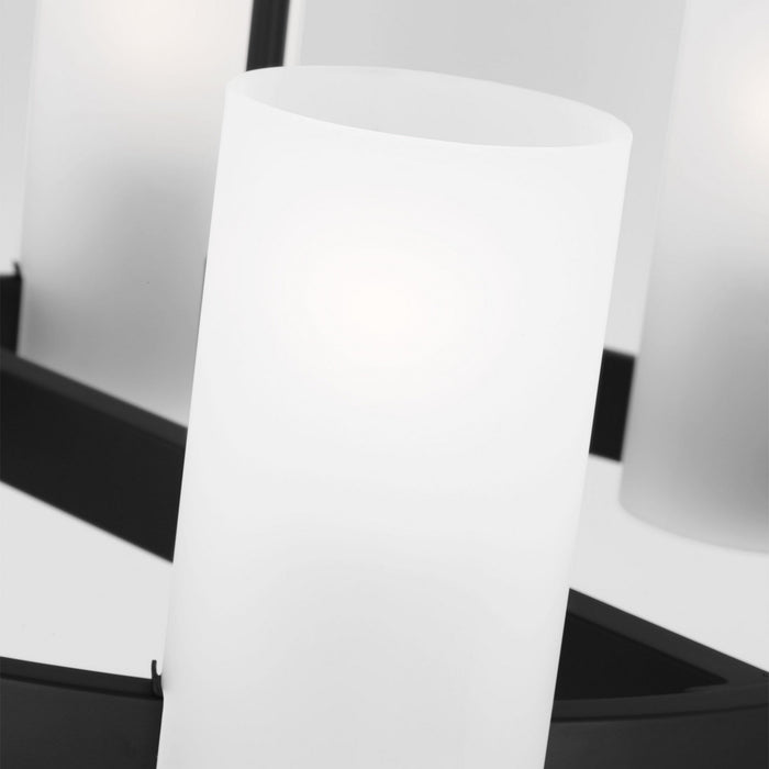 Myhouse Lighting Visual Comfort Studio - DJC1156MBK - Six Light Chandelier - Rhode - Midnight Black