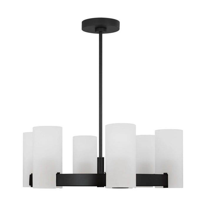 Myhouse Lighting Visual Comfort Studio - DJC1156MBK - Six Light Chandelier - Rhode - Midnight Black