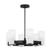 Myhouse Lighting Visual Comfort Studio - DJC1156MBK - Six Light Chandelier - Rhode - Midnight Black