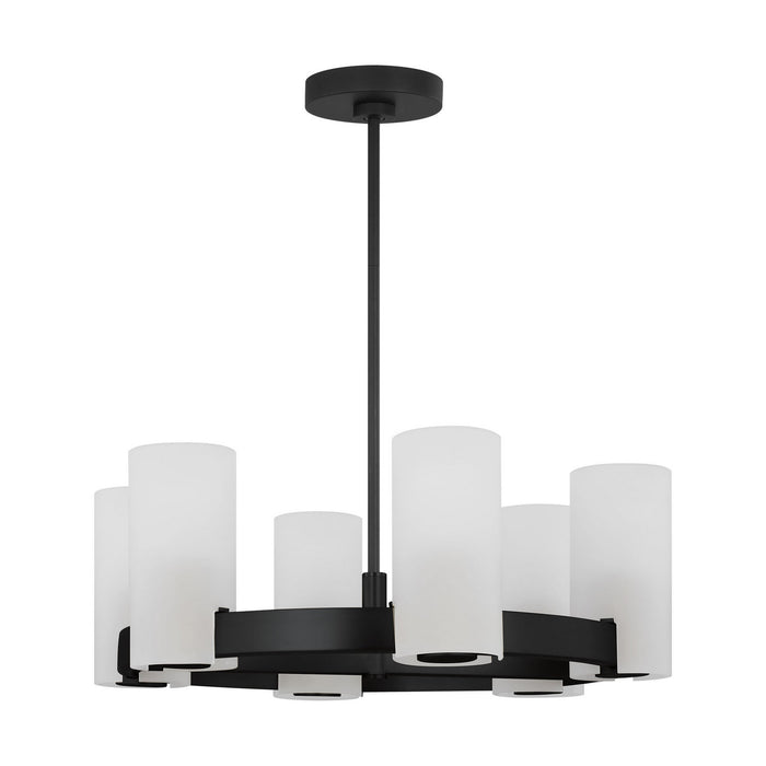 Myhouse Lighting Visual Comfort Studio - DJC1156MBK - Six Light Chandelier - Rhode - Midnight Black
