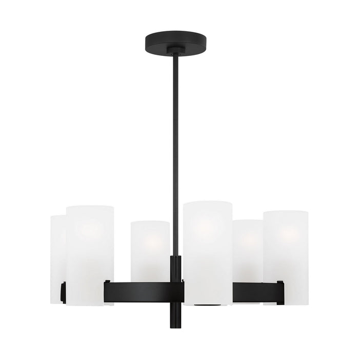 Myhouse Lighting Visual Comfort Studio - DJC1156MBK - Six Light Chandelier - Rhode - Midnight Black