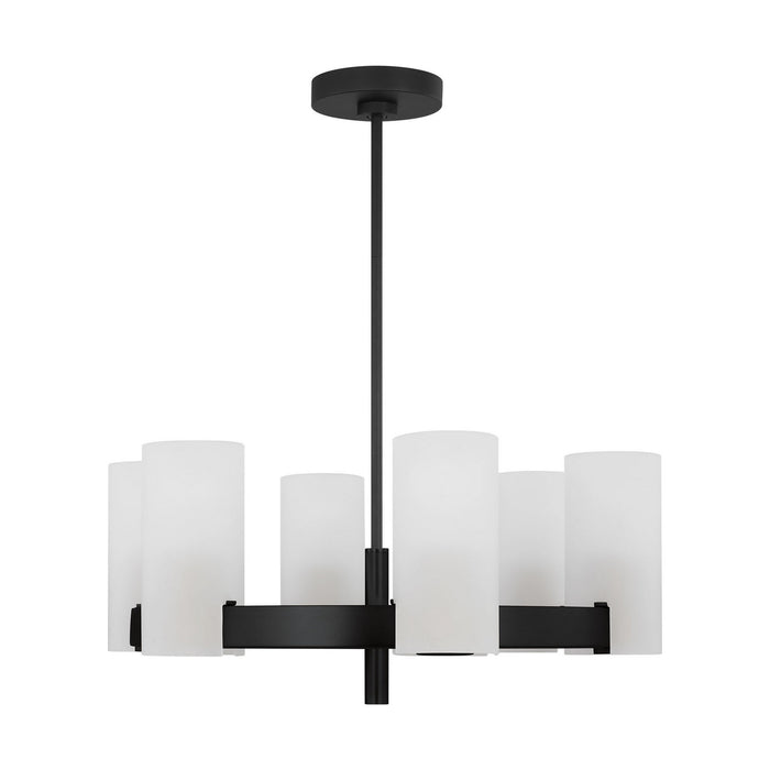 Myhouse Lighting Visual Comfort Studio - DJC1156MBK - Six Light Chandelier - Rhode - Midnight Black