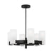 Myhouse Lighting Visual Comfort Studio - DJC1156MBK - Six Light Chandelier - Rhode - Midnight Black