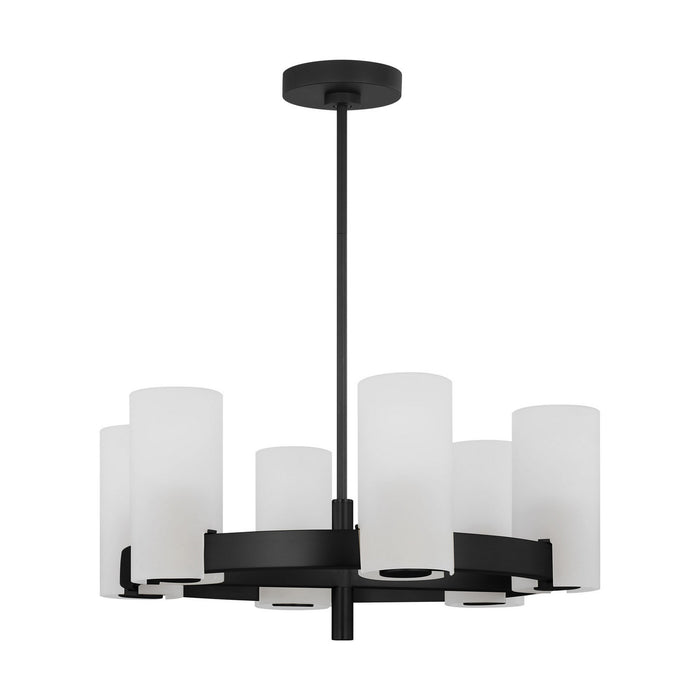 Myhouse Lighting Visual Comfort Studio - DJC1156MBK - Six Light Chandelier - Rhode - Midnight Black