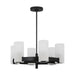 Myhouse Lighting Visual Comfort Studio - DJC1156MBK - Six Light Chandelier - Rhode - Midnight Black