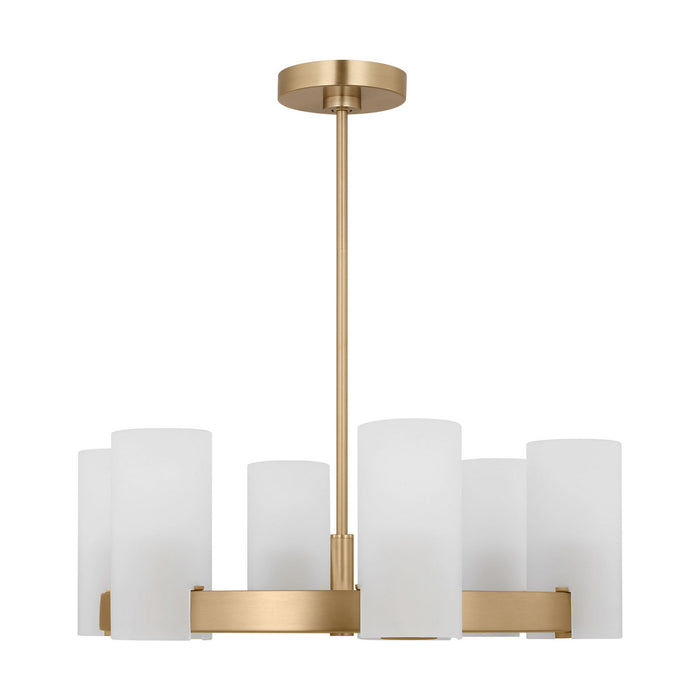Myhouse Lighting Visual Comfort Studio - DJC1156SB - Six Light Chandelier - Rhode - Satin Brass