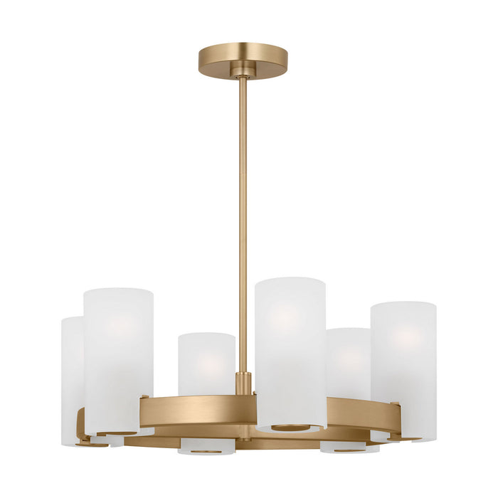 Myhouse Lighting Visual Comfort Studio - DJC1156SB - Six Light Chandelier - Rhode - Satin Brass