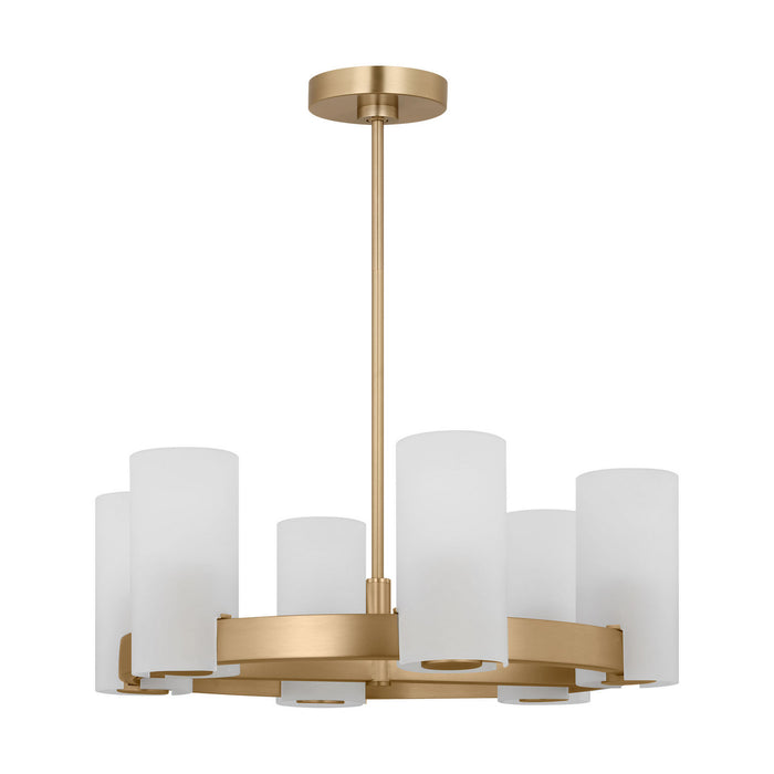Myhouse Lighting Visual Comfort Studio - DJC1156SB - Six Light Chandelier - Rhode - Satin Brass