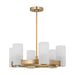 Myhouse Lighting Visual Comfort Studio - DJC1156SB - Six Light Chandelier - Rhode - Satin Brass