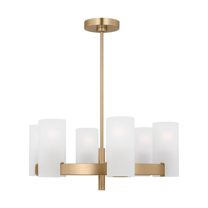 Myhouse Lighting Visual Comfort Studio - DJC1156SB - Six Light Chandelier - Rhode - Satin Brass