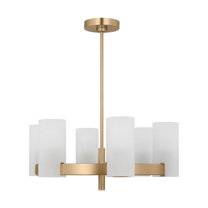 Myhouse Lighting Visual Comfort Studio - DJC1156SB - Six Light Chandelier - Rhode - Satin Brass