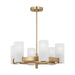Myhouse Lighting Visual Comfort Studio - DJC1156SB - Six Light Chandelier - Rhode - Satin Brass