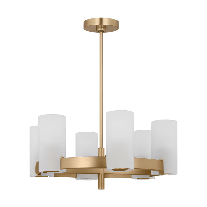 Myhouse Lighting Visual Comfort Studio - DJC1156SB - Six Light Chandelier - Rhode - Satin Brass