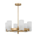 Myhouse Lighting Visual Comfort Studio - DJC1156SB - Six Light Chandelier - Rhode - Satin Brass