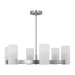 Myhouse Lighting Visual Comfort Studio - DJC1166BS - Six Light Chandelier - Rhode - Brushed Steel