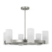 Myhouse Lighting Visual Comfort Studio - DJC1166BS - Six Light Chandelier - Rhode - Brushed Steel