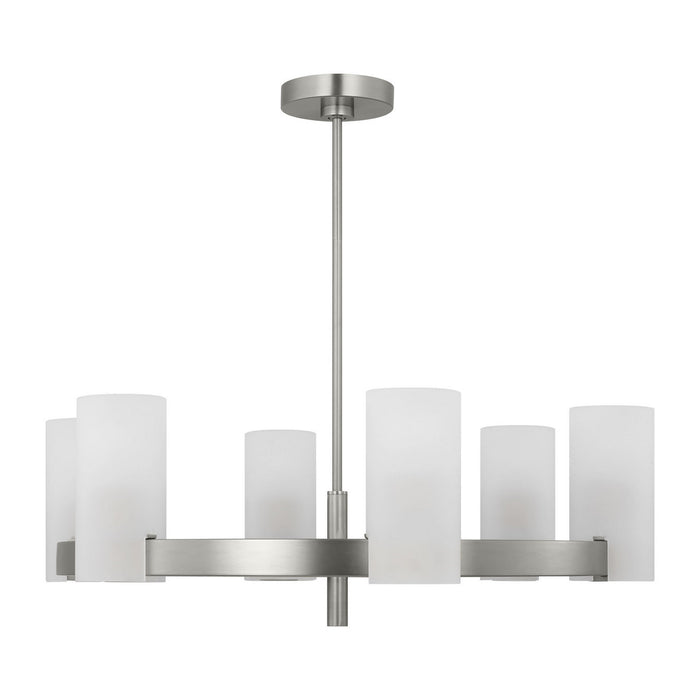 Myhouse Lighting Visual Comfort Studio - DJC1166BS - Six Light Chandelier - Rhode - Brushed Steel