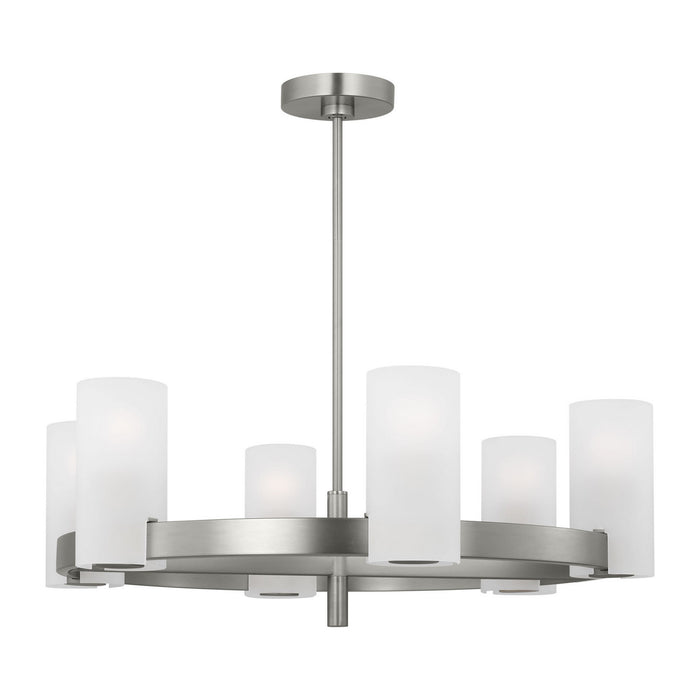 Myhouse Lighting Visual Comfort Studio - DJC1166BS - Six Light Chandelier - Rhode - Brushed Steel