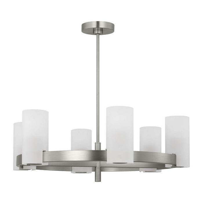 Myhouse Lighting Visual Comfort Studio - DJC1166BS - Six Light Chandelier - Rhode - Brushed Steel