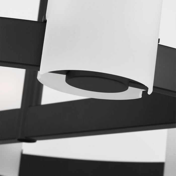 Myhouse Lighting Visual Comfort Studio - DJC1166MBK - Six Light Chandelier - Rhode - Midnight Black