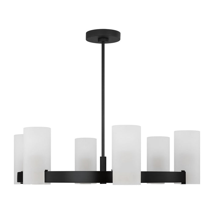 Myhouse Lighting Visual Comfort Studio - DJC1166MBK - Six Light Chandelier - Rhode - Midnight Black