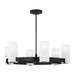 Myhouse Lighting Visual Comfort Studio - DJC1166MBK - Six Light Chandelier - Rhode - Midnight Black