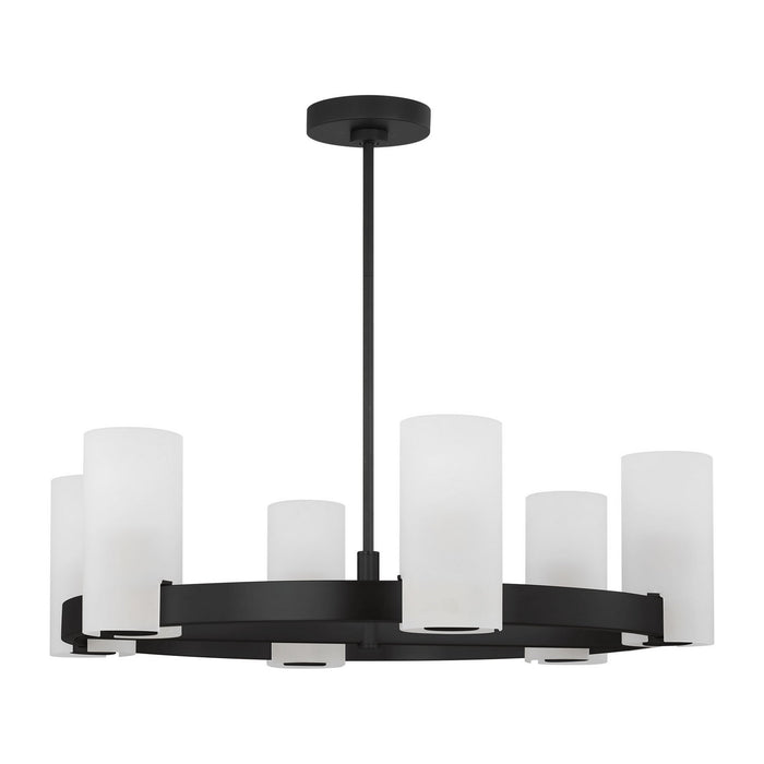 Myhouse Lighting Visual Comfort Studio - DJC1166MBK - Six Light Chandelier - Rhode - Midnight Black