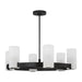 Myhouse Lighting Visual Comfort Studio - DJC1166MBK - Six Light Chandelier - Rhode - Midnight Black