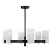 Myhouse Lighting Visual Comfort Studio - DJC1166MBK - Six Light Chandelier - Rhode - Midnight Black
