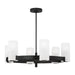 Myhouse Lighting Visual Comfort Studio - DJC1166MBK - Six Light Chandelier - Rhode - Midnight Black