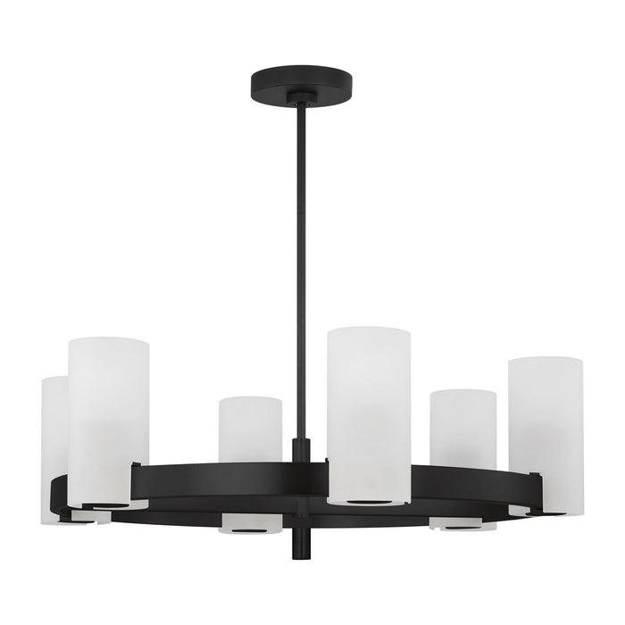 Myhouse Lighting Visual Comfort Studio - DJC1166MBK - Six Light Chandelier - Rhode - Midnight Black