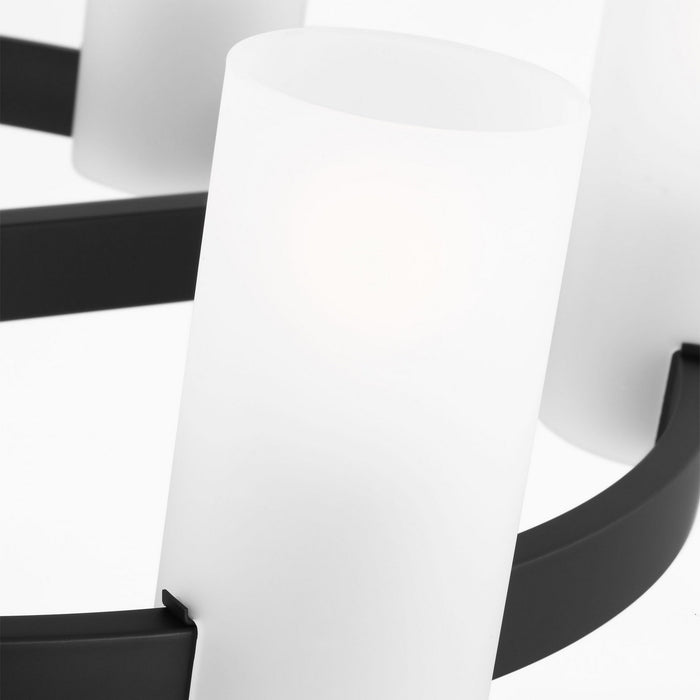 Myhouse Lighting Visual Comfort Studio - DJC1166MBK - Six Light Chandelier - Rhode - Midnight Black