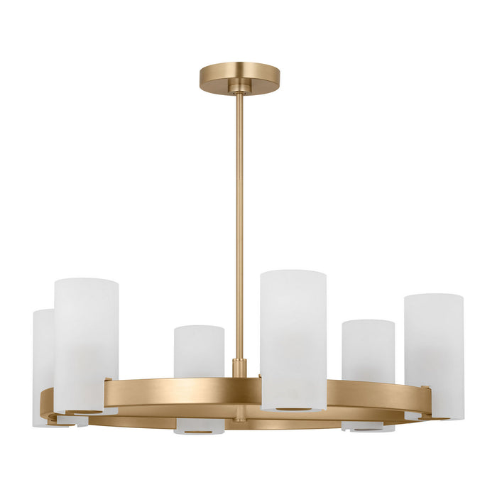 Myhouse Lighting Visual Comfort Studio - DJC1166SB - Six Light Chandelier - Rhode - Satin Brass
