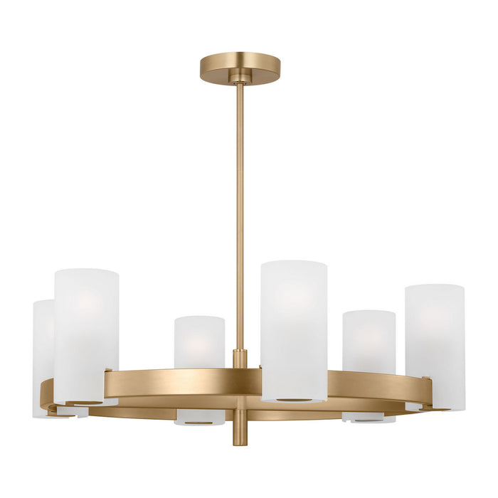 Myhouse Lighting Visual Comfort Studio - DJC1166SB - Six Light Chandelier - Rhode - Satin Brass