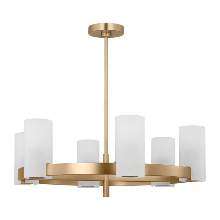 Myhouse Lighting Visual Comfort Studio - DJC1166SB - Six Light Chandelier - Rhode - Satin Brass