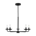 Myhouse Lighting Visual Comfort Studio - DJC1175MBK - Five Light Chandelier - Albion - Midnight Black