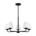 Myhouse Lighting Visual Comfort Studio - DJC1175MBK - Five Light Chandelier - Albion - Midnight Black