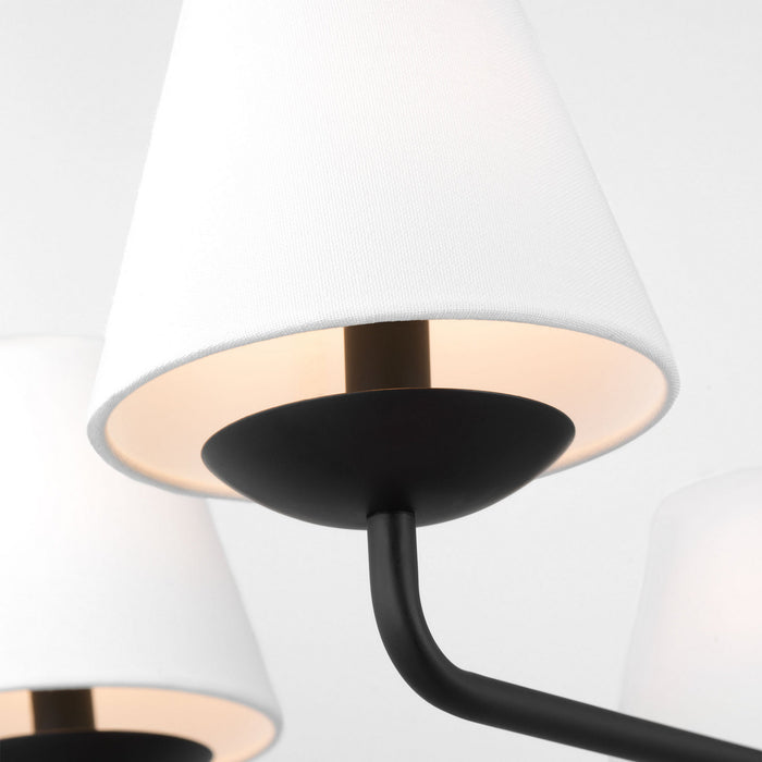 Myhouse Lighting Visual Comfort Studio - DJC1175MBK - Five Light Chandelier - Albion - Midnight Black