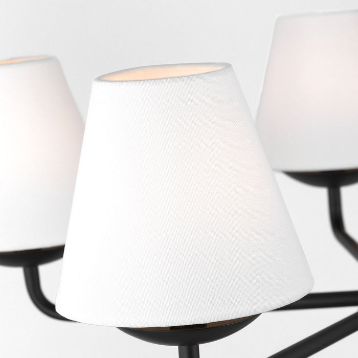 Myhouse Lighting Visual Comfort Studio - DJC1175MBK - Five Light Chandelier - Albion - Midnight Black