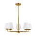 Myhouse Lighting Visual Comfort Studio - DJC1175SB - Five Light Chandelier - Albion - Satin Brass