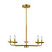 Myhouse Lighting Visual Comfort Studio - DJC1175SB - Five Light Chandelier - Albion - Satin Brass