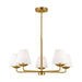 Myhouse Lighting Visual Comfort Studio - DJC1175SB - Five Light Chandelier - Albion - Satin Brass