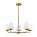 Myhouse Lighting Visual Comfort Studio - DJC1175SB - Five Light Chandelier - Albion - Satin Brass