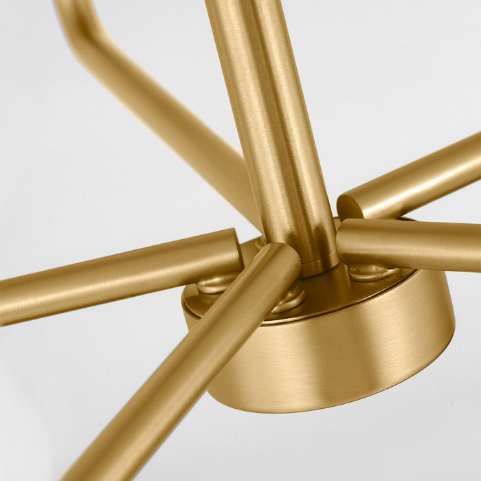 Myhouse Lighting Visual Comfort Studio - DJC1175SB - Five Light Chandelier - Albion - Satin Brass