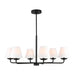 Myhouse Lighting Visual Comfort Studio - DJC1186MBK - Six Light Chandelier - Albion - Midnight Black